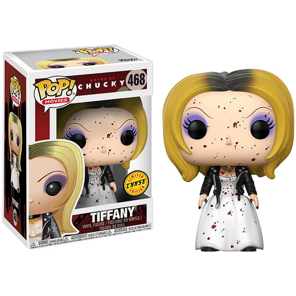 Vue rapprochée de la figurine Funko POP Tiffany Bride of Chucky montrant les détails précis du personnage