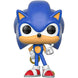 Figurine Funko POP Sonic de 9 cm avec anneau, présentée en boîte cadeau, vue de face