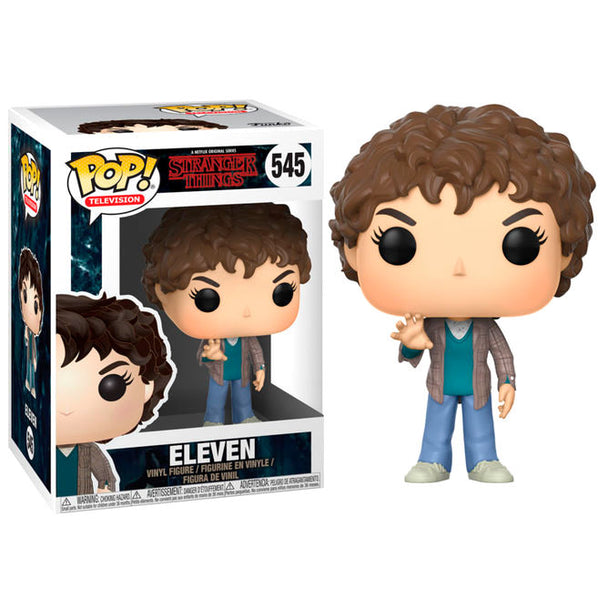 Figurine Funko POP de 9 cm représentant Eleven de Stranger Things dans sa boîte cadeau officielle.
