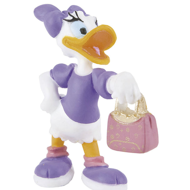 Figurine Daisy Disney de 6 cm en PVC par BULLYLAND, vue de face avec détails colorés et finition soignée.