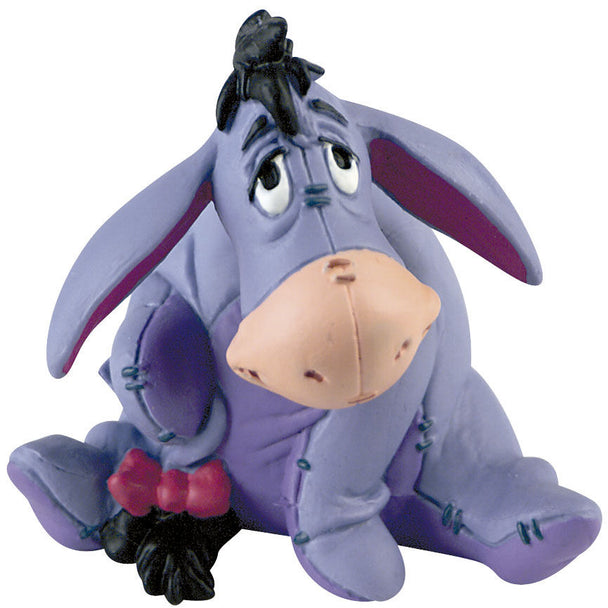 Figurine de collection Igor de Winnie l'Ourson Disney par BULLYLAND, taille 6 cm, vue de face avec détails soignés.