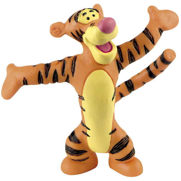 Figurine Tigger de Winnie l'Ourson Disney de 7 cm par BULLYLAND, vue de face avec détails colorés et expressifs.