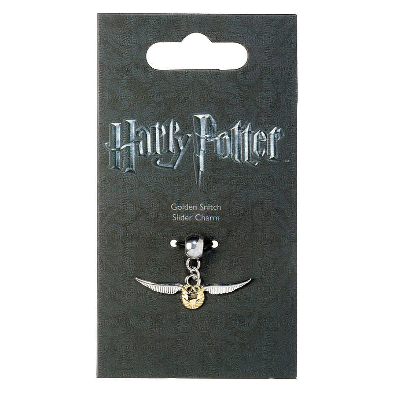 Charm Harry Potter Golden Snitch en alliage de zinc présenté sur fond blanc avec détails précis du design.
