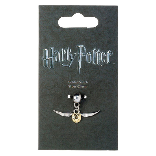 Charm Harry Potter Golden Snitch en alliage de zinc présenté sur fond blanc avec détails précis du design.