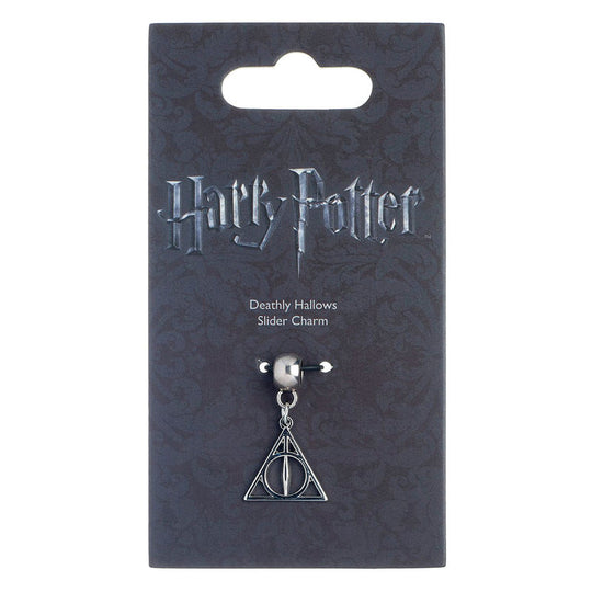 Charm Harry Potter Reliques de la Mort, vue rapprochée du symbole, détails fins et élégants, parfait pour les fans de la saga.