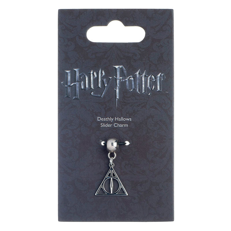Charm Harry Potter Reliques de la Mort, vue rapprochée du symbole, détails fins et élégants, parfait pour les fans de la saga.