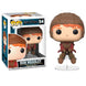 Figurine Funko POP de Ron Weasley sur son balai, vue de face en vinyle 9 cm