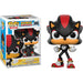 Vue rapprochée de la figurine Sonic Shadow Funko POP montrant les détails du design et les couleurs vives