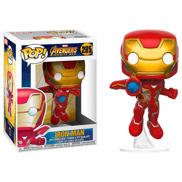Figurine Funko POP Iron Man avec ailes en vinyle, vue de face sur fond blanc