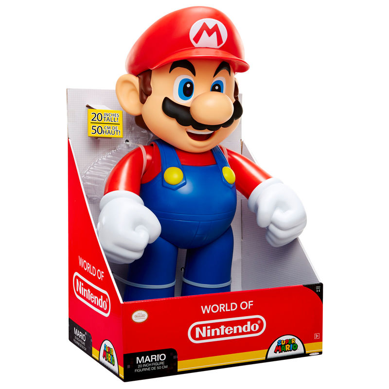 Figurine articulée Super Mario de 50 cm vue de face avec détails colorés