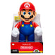 Détail rapproché sur le visage souriant de la figurine Super Mario articulée