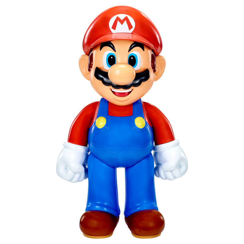 Emballage de la figurine articulée Super Mario 50 cm avec logo Nintendo et JAKKS