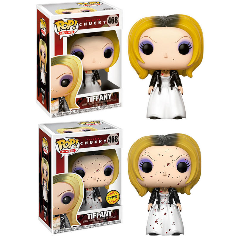 Boîte cadeau Funko POP Bride of Chucky Tiffany avec version Chase exclusive visible à l'intérieur