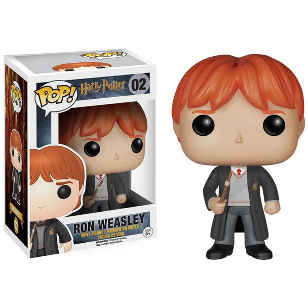Photo de la figurine Ron Weasley POP Harry Potter montrant le profil gauche et les couleurs vives