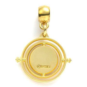 Charm slider Harry Potter Time Turner en métal argenté avec détails précis et design élégant
