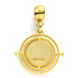 Charm slider Harry Potter Time Turner en métal argenté avec détails précis et design élégant