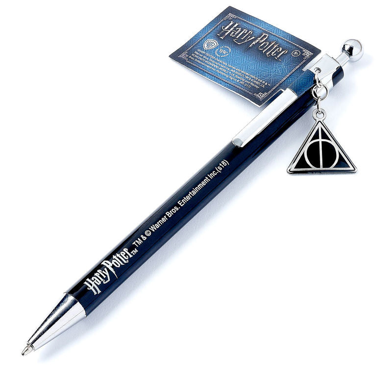 Stylo Harry Potter Deathly Hallows édition THE CARAT SHOP avec design des Reliques de la Mort en gros plan