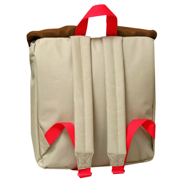 Profil latéral du sac à dos Bagoose montrant la poche principale et les détails de couture robustes.