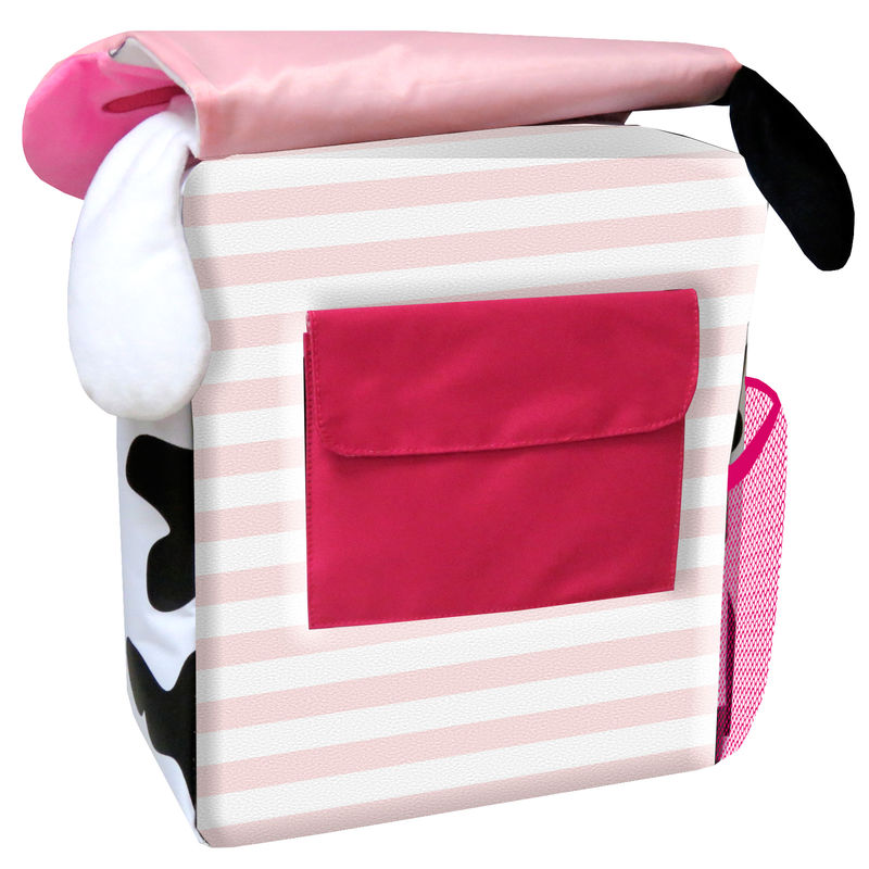 Détail du motif cow sur le sac à dos Bagoose Cow 26cm montrant la qualité des finitions