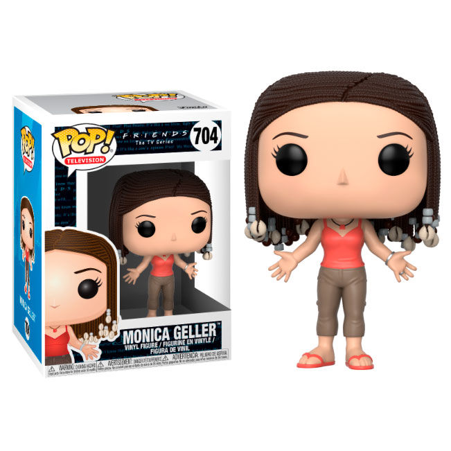 Vue arrière de la boîte cadeau Funko POP Monica Geller Friends montrant le packaging officiel