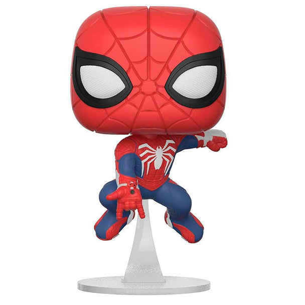 Figurine Funko POP Spider-Man Marvel en vinyle, vue de face avec costume rouge et bleu détaillé