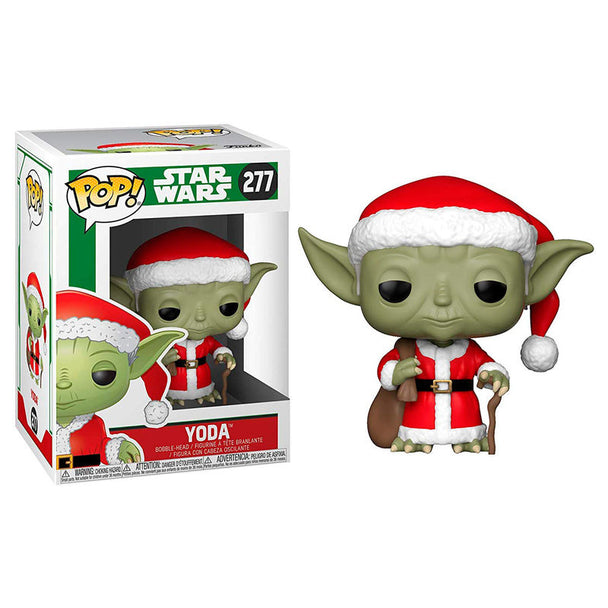 Packaging fenêtre de la figurine Funko POP Star Wars Holiday Santa Yoda édition spéciale Noël