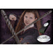 Baguette de Ginny Weasley en résine haute qualité, vue de face avec plaque d'identification