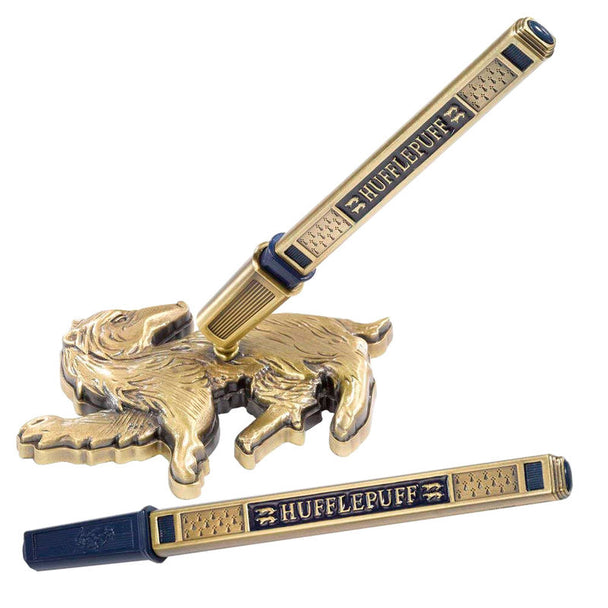 Stylo Harry Potter Serdaigle en métal avec support et boîte cadeau élégante, produit officiel Noble Collection.