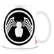 Vue latérale du mug Marvel Venom Logo montrant la qualité de la finition et le design exclusif