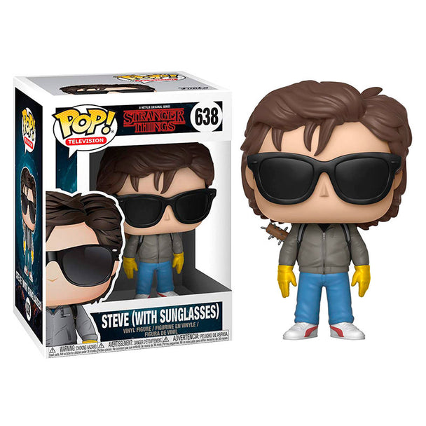 Packaging original de la figurine Funko POP Stranger Things Steve avec lunettes de soleil, boîte cadeau colorée