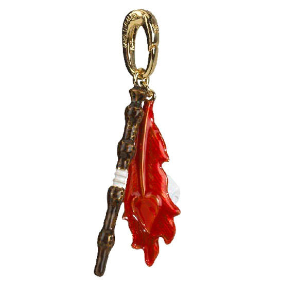 Charm Harry Potter représentant la Baguette de Sureau en métal, mesure 4 cm, produit officiel NOBLE COLLECTION.
