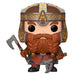 Vue rapprochée de la figurine Funko POP Gimli avec détails précis du visage et armure du personnage nain