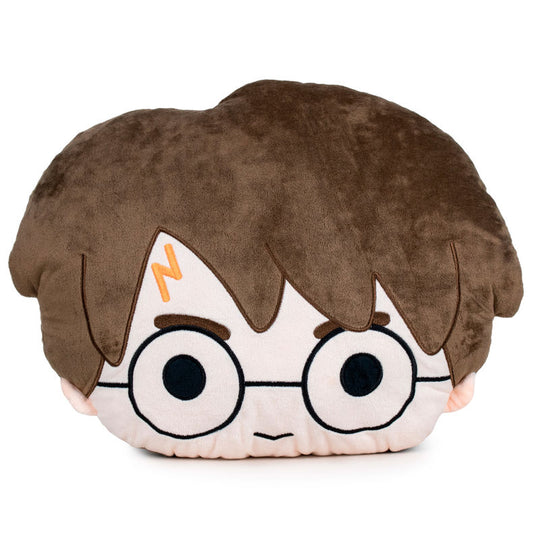 Coussin peluche Harry Potter officiel Warner Bros de 34x36 cm, doux et décoratif, parfait pour les fans de la saga.