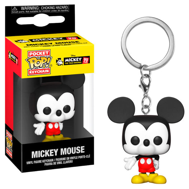 Porte-clés Pocket POP Disney représentant Mickey Mouse en figurine FUNKO avec détails colorés et design original.