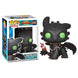 Figurine Funko POP Toothless de Dragons 3 en vinyle noir de 9 cm dans sa boîte vitrine transparente