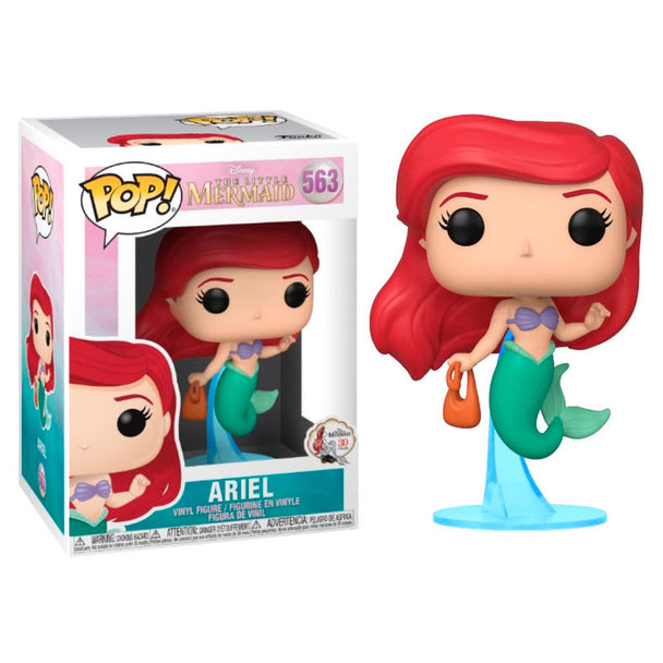 Figurine Funko POP Ariel La Petite Sirène de 9 cm avec son sac dans une boîte vitrine transparente