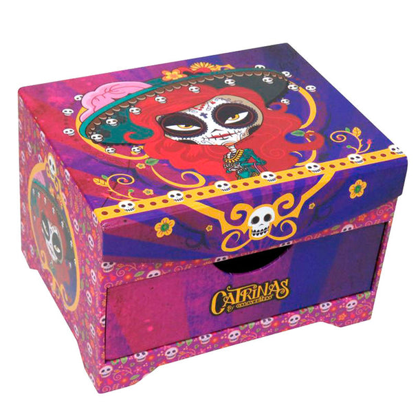 Vue extérieure de la boîte à bijoux Catrinas Mariola de CYP BRANDS avec son design élégant et compact