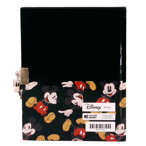 Carnet Disney Mickey True diary fermé avec couverture colorée et design Mickey Mouse