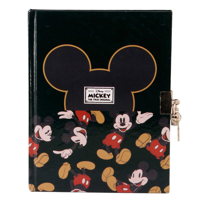 Intérieur du carnet Disney Mickey montrant les pages blanches prêtes à être remplies