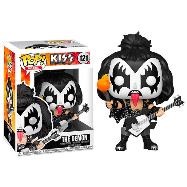 Figurine Funko POP KISS The Demon en vinyle de 9 cm dans sa boîte vitrine transparente