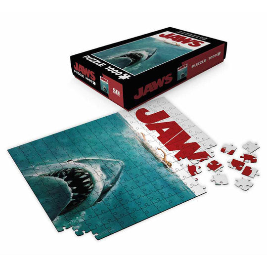 Puzzle assemblé 70x50 cm Jaws Poster montrant le célèbre requin menaçant