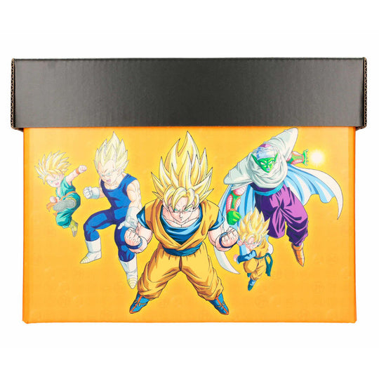 Vue de face de la box comics Dragon Ball Z SD TOYS avec figurines visibles dans un coffret compact