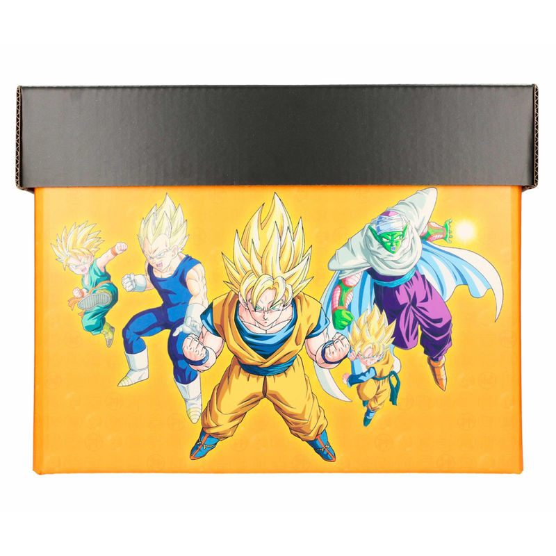 Vue de face de la box comics Dragon Ball Z SD TOYS avec figurines visibles dans un coffret compact
