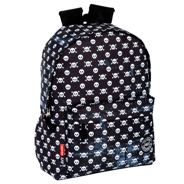 Sac à dos Perona Danger adaptable de 42 cm, vue frontale avec ses dimensions compactes et son design robuste.