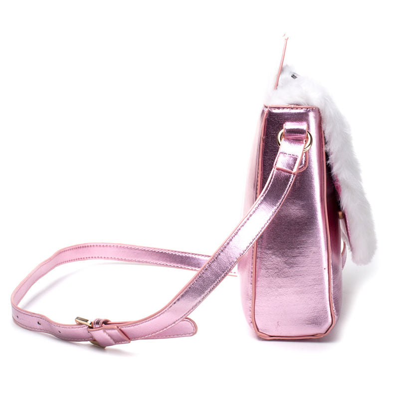 Détail de la texture en PU et polyester du sac à épaule Disney Marie