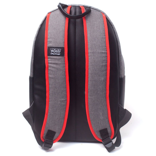 Détail du sac à dos Disney Mickey montrant les bretelles réglables et le tissu résistant