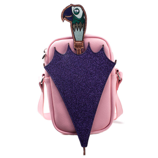 Sac Disney Mary Poppins parapluie présenté sur fond clair montrant sa texture en PU et polyester