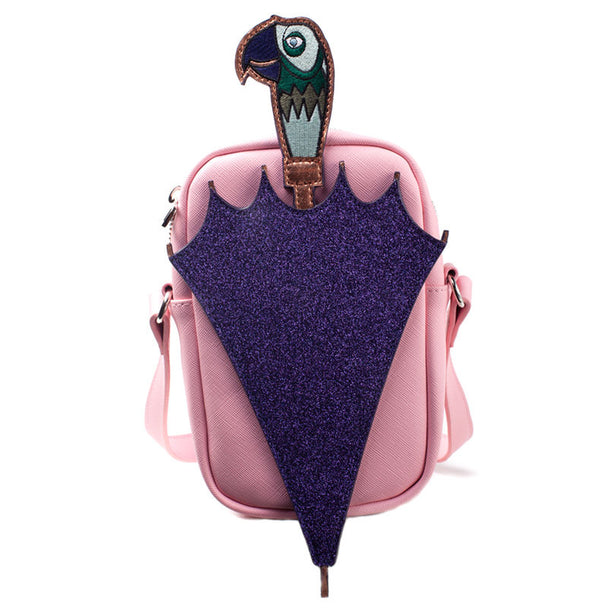 Sac Disney Mary Poppins parapluie présenté sur fond clair montrant sa texture en PU et polyester