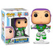 Figurine Funko POP Buzz Lightyear de Toy Story 4 vue de face avec boîte cadeau