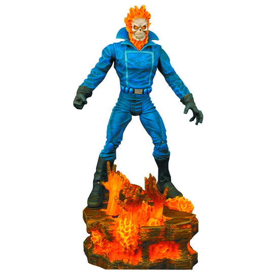 Figurine Ghost Rider Select de Marvel mesurant 18 cm avec 14 points d'articulation et socle d'exposition DIAMOND SELECT